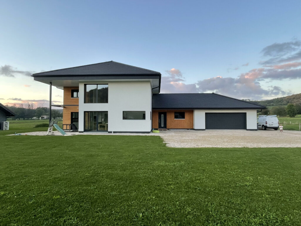 maison individuelle ossature bois 4 pans