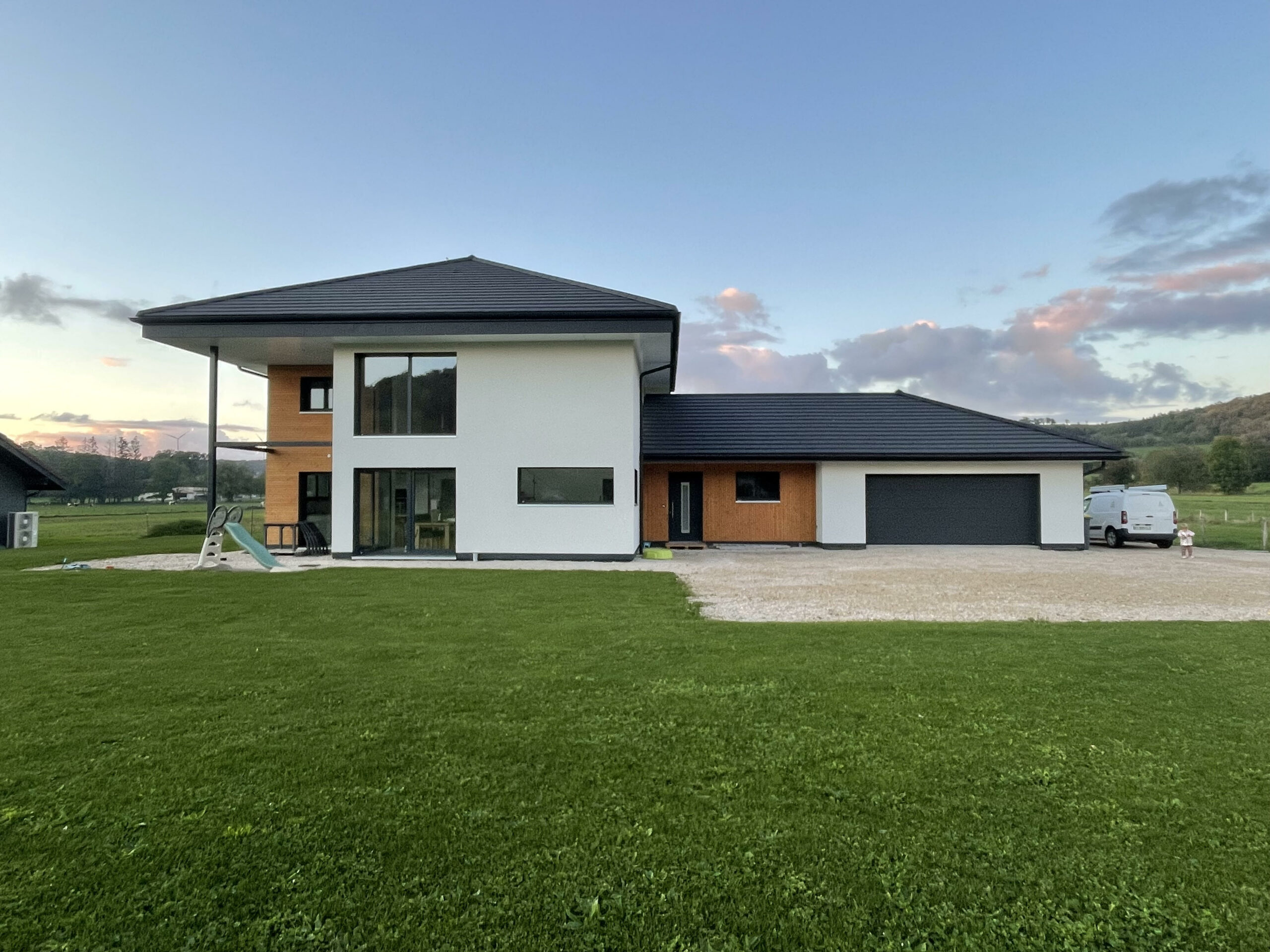 maison individuelle ossature bois 4 pans